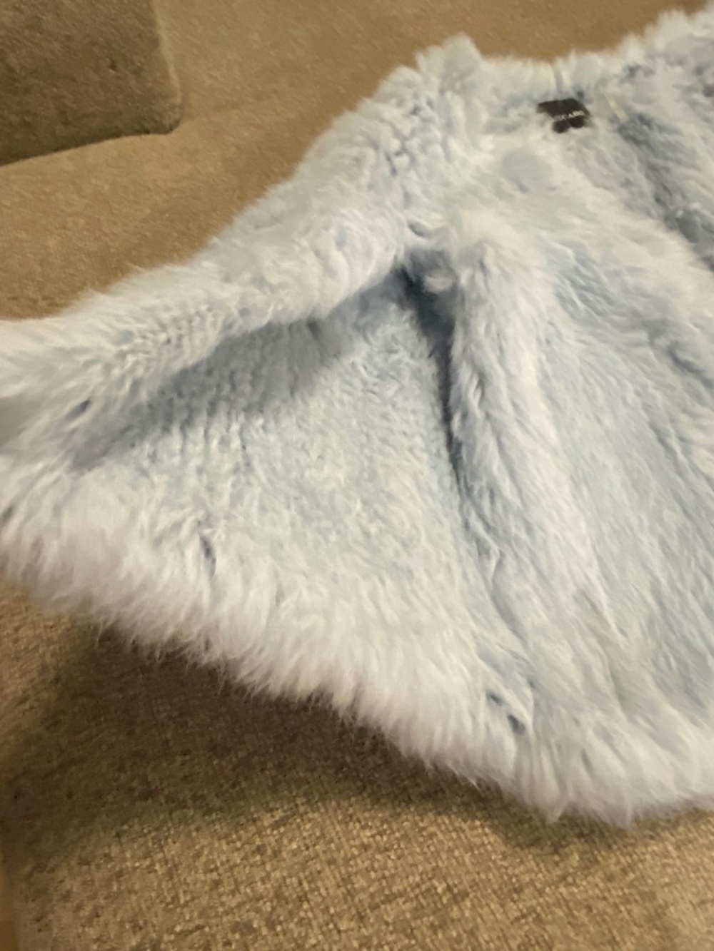 Dolce Cabo Genuine Rabbit Fur Vest- Blue Size S/M